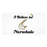 i believe in narwhals photo cards