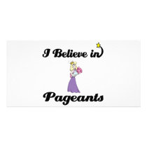 i believe in pageants personalised photo card