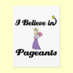 i believe in pageants postcards
