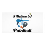 i believe in paintball personalized photo card