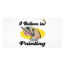 i believe in painting photo card template