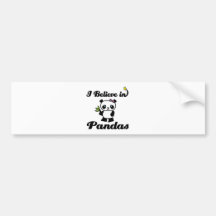i believe in pandas bumper stickers