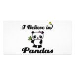 i believe in pandas photo card