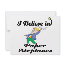 i believe in paper aeroplanes personalized invitation