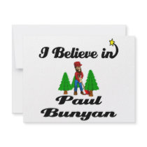 i believe in paul bunyan personalized invitations