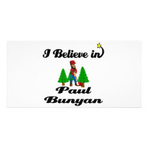 i believe in paul bunyan customized photo card