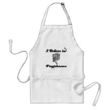 i believe in payphones apron