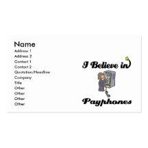 i believe in payphones business cards