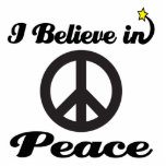 i believe in peace photo sculptures