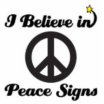 i believe in peace signs photo sculptures