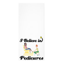 i believe in pedicures personalised rack card