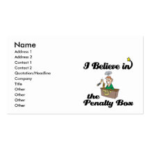 i believe in penalty box business card templates