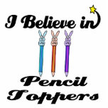 i believe in pencil toppers photo sculptures