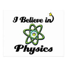 i believe in physics postcards