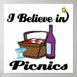 i believe in picnics poster