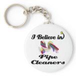 i believe in pipe cleaners keychains