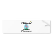 i believe in plastic flamingos bumper sticker