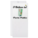 i believe in porta potties rack cards