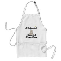 i believe in sand castles apron