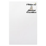 i believe in sand castles stationery