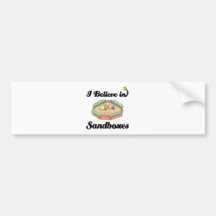 i believe in sandboxes bumper sticker