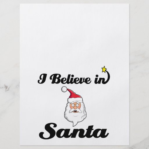 i believe in santa full color flyer