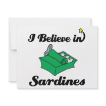 i believe in sardines invitation
