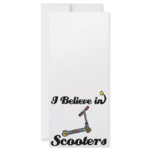 i believe in scooters personalised rack card