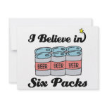 i believe in six packs invitations
