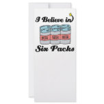 i believe in six packs rack cards
