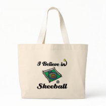 i believe in skeeball tote bags