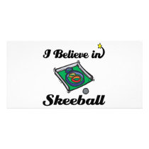 i believe in skeeball customised photo card