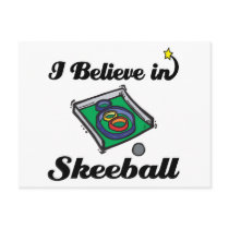 i believe in skeeball postcard