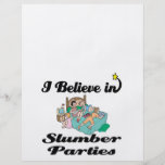 i believe in slumber parties full color flyer