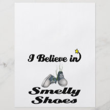 i believe in smelly shoes personalised flyer