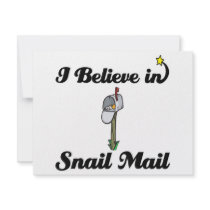i believe in snail mail invitation