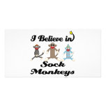 i believe in sock monkeys photo cards