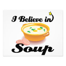 i believe in soup personalised invitation