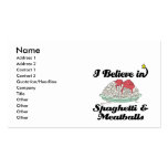 i believe in spaghetti and meatballs business card template