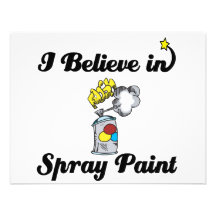 i believe in spray paint personalized invite