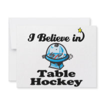 i believe in table hockey personalized invitation