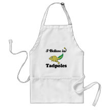 i believe in tadpoles aprons