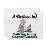 i believe in talking to garden gnome invitations