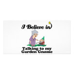 i believe in talking to garden gnome photo cards