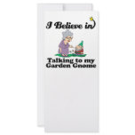 i believe in talking to garden gnome rack cards