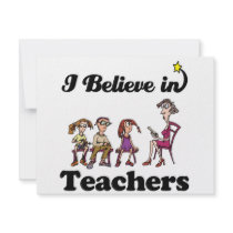 i believe in teachers personalized invitations