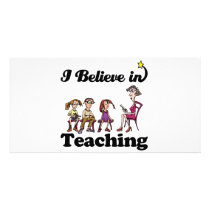i believe in teaching personalised photo card