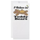 i believe in teddy bears custom rack cards