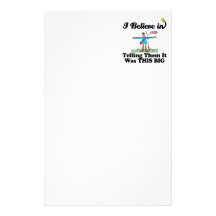i believe in telling it was this big fish customized stationery