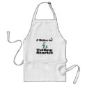 i believe in telling stories aprons